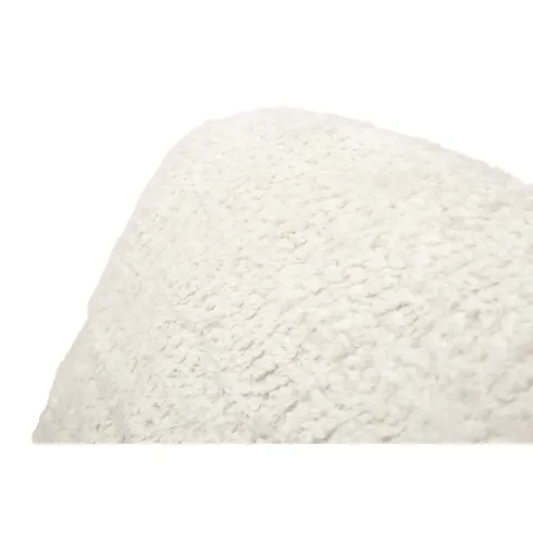 Poltrona Letto Bouclé Compressa Bianco Moderna per Salotto Camera