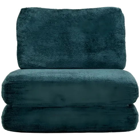 Poltrona Letto Bouclé Compressa Petrolio Moderna per Salotto Camera