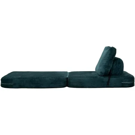 Poltrona Letto Bouclé Compressa Petrolio Moderna per Salotto Camera