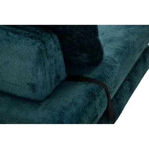 Poltrona Letto Bouclé Compressa Petrolio Moderna per Salotto Camera