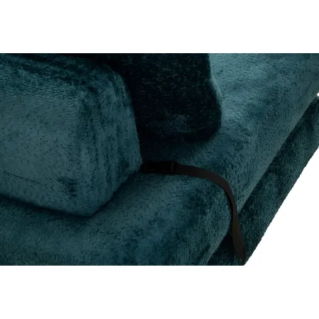 Poltrona Letto Bouclé Compressa Petrolio Moderna per Salotto Camera