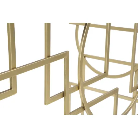 Mobile da Ingresso Metallo Oro Vetro Specchiato 120x41x81 cm Moderno