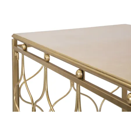 Mobile da Ingresso in Metallo Oro 96,5x41x78 cm Moderno Geometrico