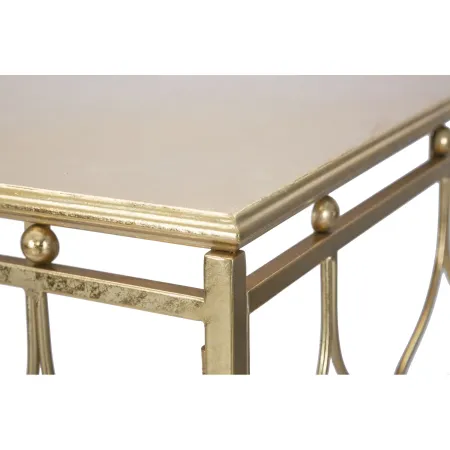 Mobile da Ingresso in Metallo Oro 96,5x41x78 cm Moderno Geometrico