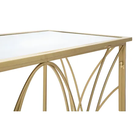 Mobile da Ingresso Metallo Oro Vetro Specchiato 120x40x80 cm Moderno
