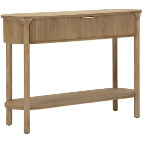Mobile da Ingresso in Legno Naturale con Cassetto Ripiano Moderno
