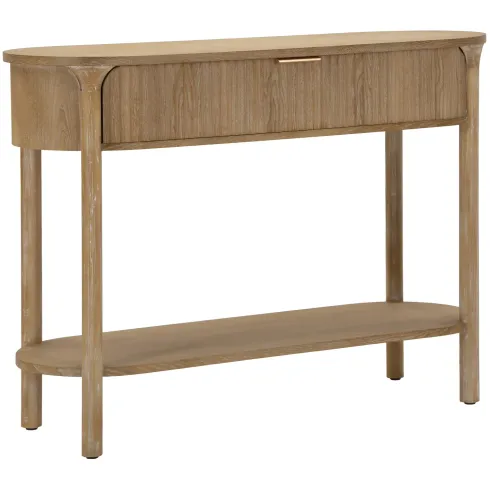 Mobile da Ingresso in Legno Naturale con Cassetto Ripiano Moderno