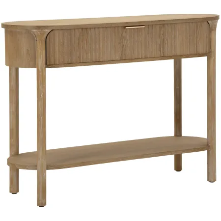 Mobile da Ingresso in Legno Naturale con Cassetto Ripiano Moderno