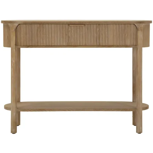 Mobile da Ingresso in Legno Naturale con Cassetto Ripiano Moderno