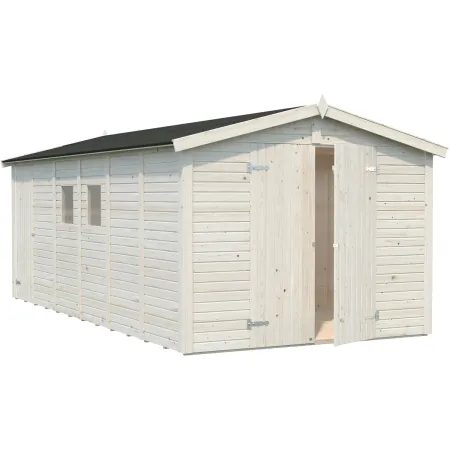 Casetta in Legno 273x550 cm 16 mm Doppia Porta Finestre con Pavimento