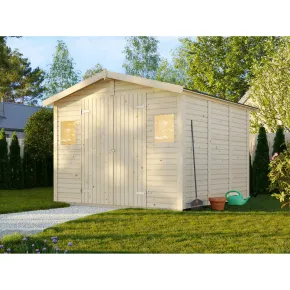 Casetta in Legno 273x280 cm 16 mm Doppia Porta Finestre con Pavimento 2
