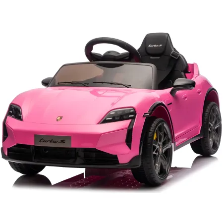 Auto Elettrica per Bambini Porsche Taycan 12V Rosa Telecomando