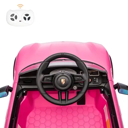 Auto Elettrica per Bambini Porsche Taycan 12V Rosa Telecomando