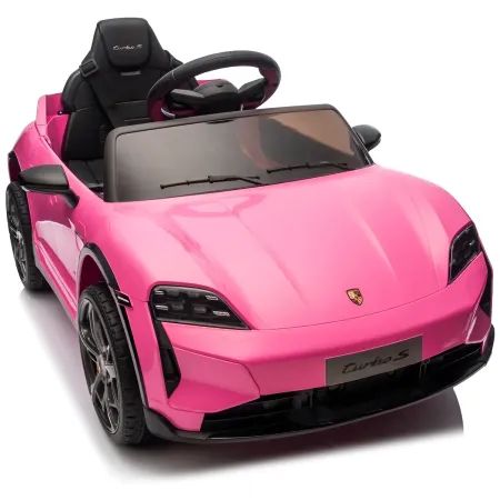 Auto Elettrica per Bambini Porsche Taycan 12V Rosa Telecomando