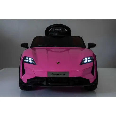 Auto Elettrica per Bambini Porsche Taycan 12V Rosa Telecomando