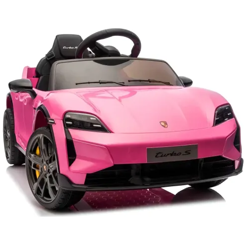 Auto Elettrica per Bambini Porsche Taycan 12V Rosa Telecomando