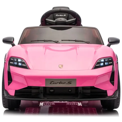 Auto Elettrica per Bambini Porsche Taycan 12V Rosa Telecomando