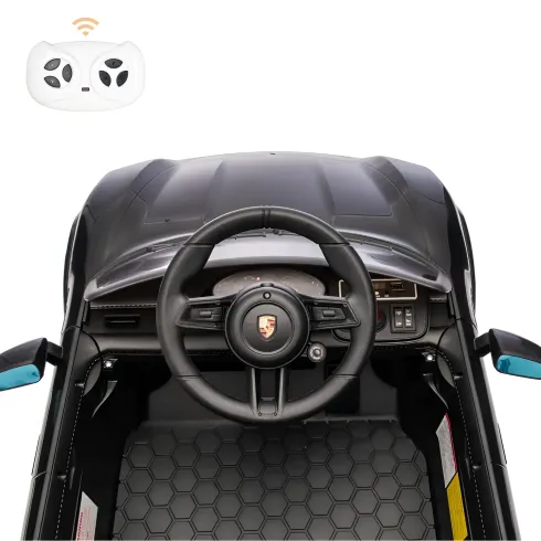 Auto Elettrica per Bambini Porsche Taycan 12V Nero Telecomando