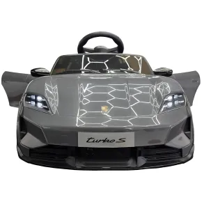 Auto Elettrica per Bambini Porsche Taycan 12V Grigio Telecomando 2