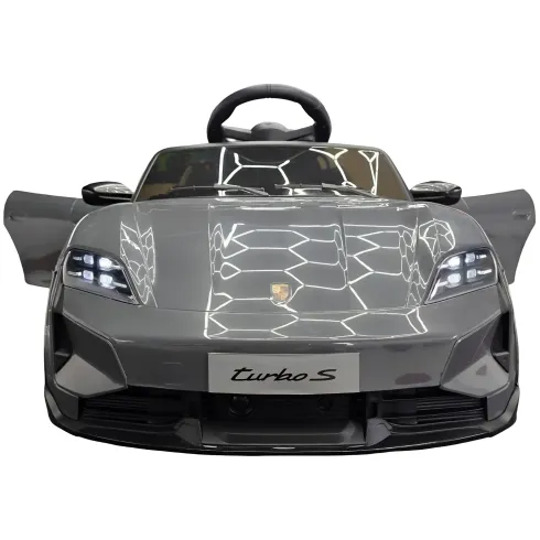 Auto Elettrica per Bambini Porsche Taycan 12V Grigio Telecomando