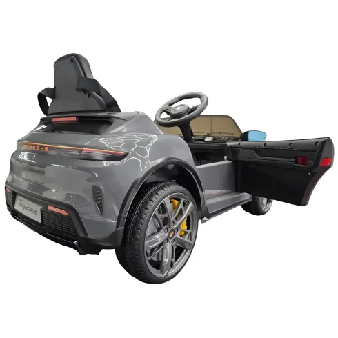Auto Elettrica per Bambini Porsche Taycan 12V Grigio Telecomando