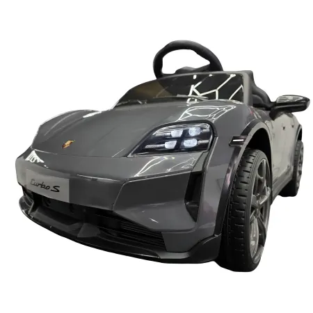 Auto Elettrica per Bambini Porsche Taycan 12V Grigio Telecomando