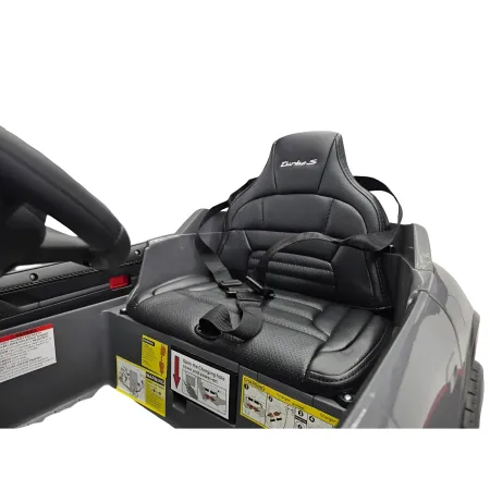 Auto Elettrica per Bambini Porsche Taycan 12V Grigio Telecomando