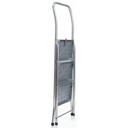 Sgabello Scaletta Pieghevole Facal 3 Gradini 37x25 Acciaio Nero Salvaspazio