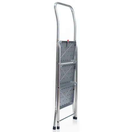 Sgabello Scaletta Pieghevole Facal 3 Gradini 37x25 Acciaio Nero Salvaspazio