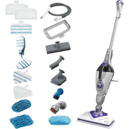Lavapavimenti a Vapore Black+Decker 1600W 2in1 con Guanto Accessori