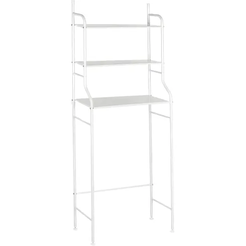Scaffale Sopra Lavatrice Salvaspazio 68x25x155 cm Lavanderia Bianco