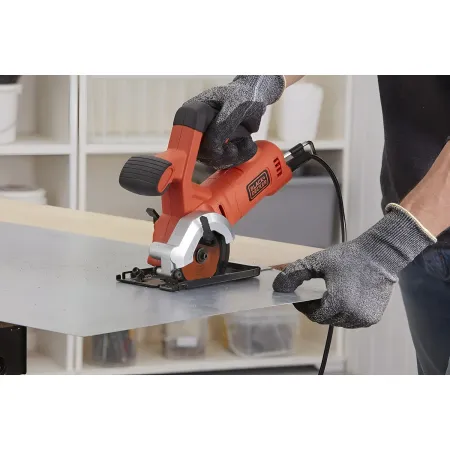 Mini Sega Circolare Black+Decker 85 mm 400W per Legno Metallo Plastica