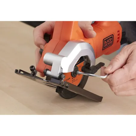 Mini Sega Circolare Black+Decker 85 mm 400W per Legno Metallo Plastica