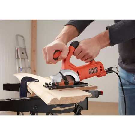 Mini Sega Circolare Black+Decker 85 mm 400W per Legno Metallo Plastica