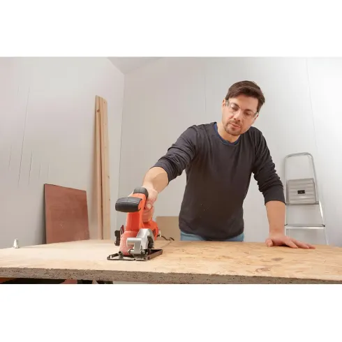 Mini Sega Circolare Black+Decker 85 mm 400W per Legno Metallo Plastica