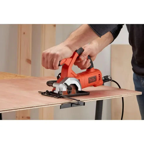 Mini Sega Circolare Black+Decker 85 mm 400W per Legno Metallo Plastica