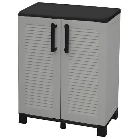 Armadio da Esterno Basso 68x37x90 cm Ripiano Regolabile Antipioggia