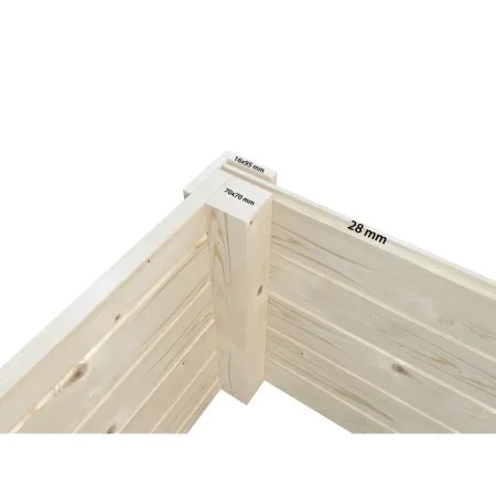 Casetta in Legno Naturale 28 mm 450x330 cm Porta Scorrevole in Vetro