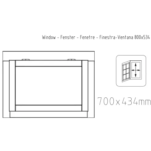 Casetta in Legno 28 mm 385x282 cm Blockhouse Porta Doppia Finestra
