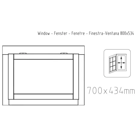 Casetta in Legno 28 mm 385x282 cm Blockhouse Porta Doppia Finestra