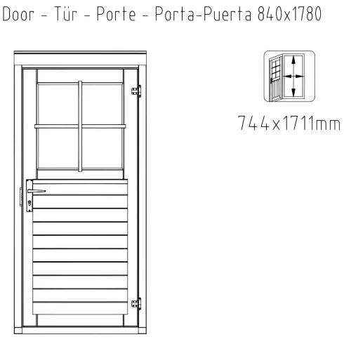 Casetta da Giardino in Legno 138x158 cm 28 mm Blockhouse