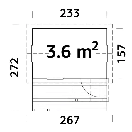 Casetta per Bambini in Legno 233x157 cm da Esterno con Porta Finestre