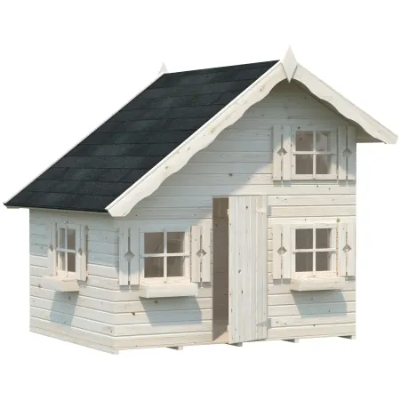 Casetta per Bambini in Legno 220x180 cm Soppalco Interno da Esterno