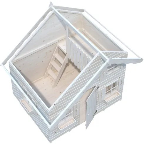 Casetta per Bambini in Legno 220x180 cm Soppalco Interno da Esterno
