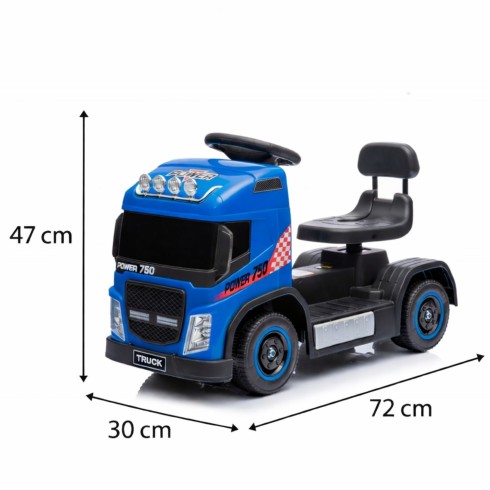 Small Truck Elettrico per Bambini a Batteria 6 V con Suoni e Luci Blu