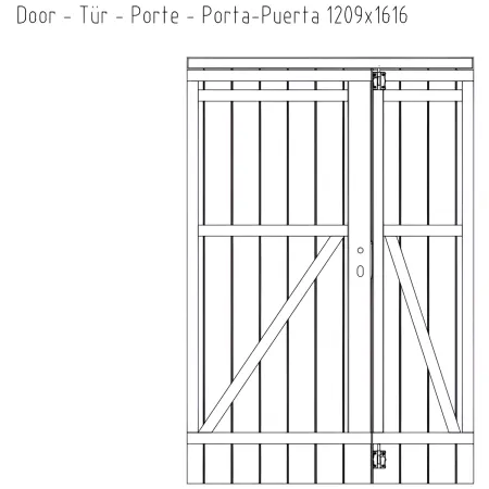 Casetta in Legno Impregnato 296x200 cm Blockhouse 19 mm con Finestra