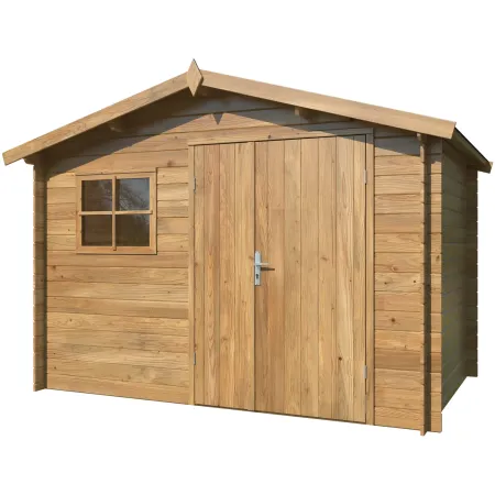 Casetta in Legno Impregnato 296x200 cm Blockhouse 19 mm con Finestra