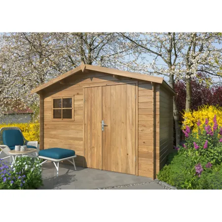 Casetta in Legno Impregnato 296x200 cm Blockhouse 19 mm con Finestra