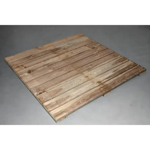 Mattonella Legno 100x100 cm Pavimentazione da Esterno Pino Impregnato