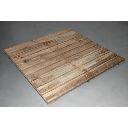 Mattonella Legno 100x100 cm Pavimentazione da Esterno Pino Impregnato